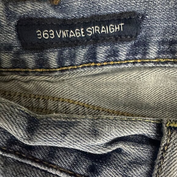 Lucky Brand 363 Vintage Straight Denim Jean Pant Men 38x32 Distressed Baggy Fit - Picture 5 of 15